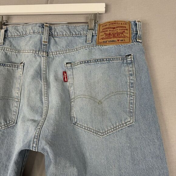 Levi's Mens Jeans 44 Blue Lo-Ball Stack Slim Tapered Streetwear Distressed Knee - Picture 10 of 15